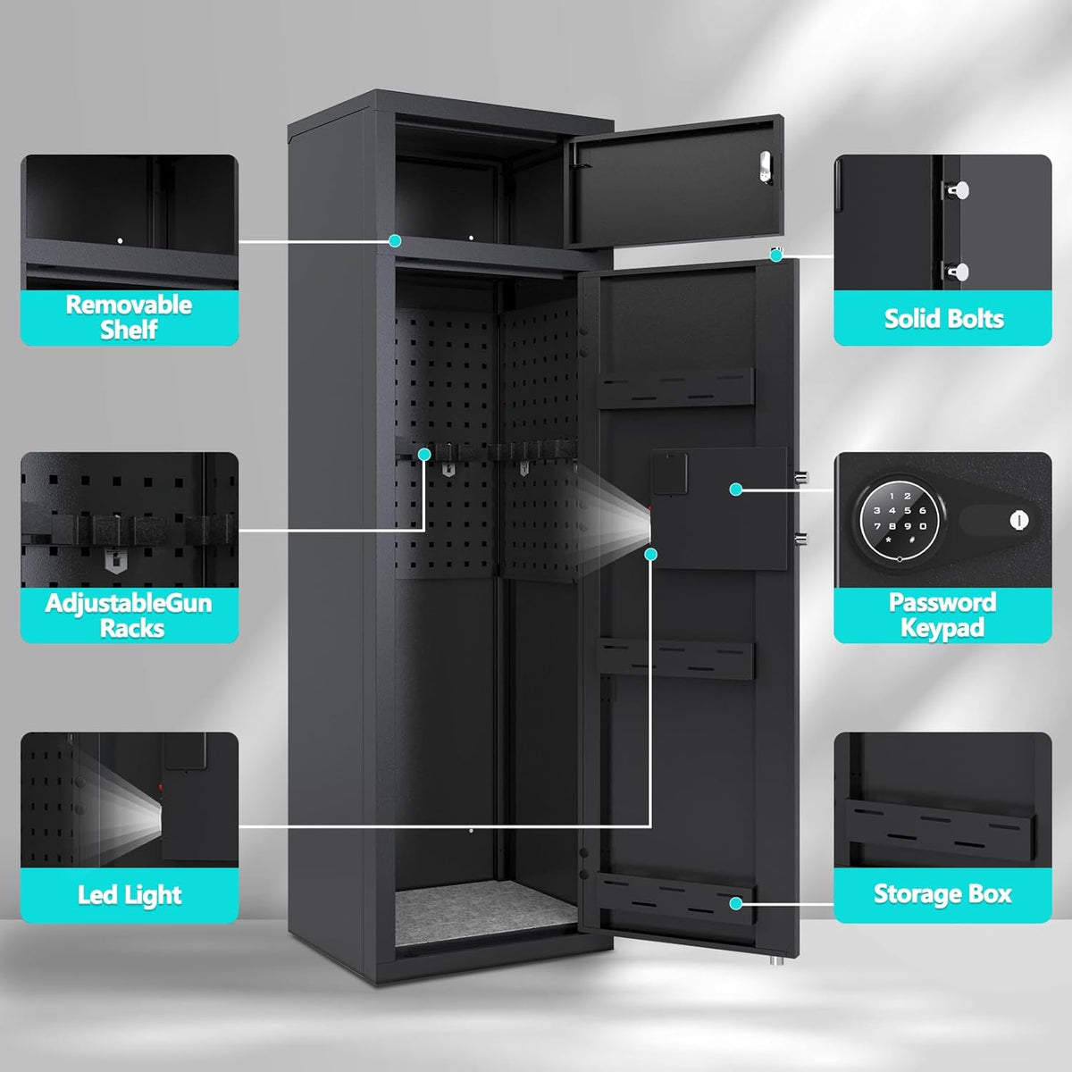 10-12 Gun Safe with Keypad L8050