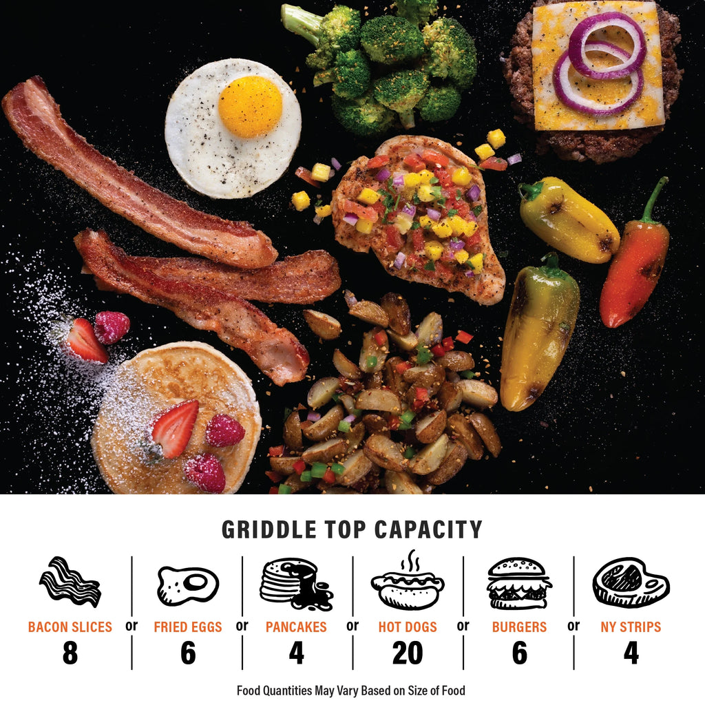 14” Propane Camping Griddle with Side Burner J587021