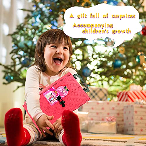 105 Pcs Doll and Closet Playset Wardrobe Set Including One Doll Wardrobe Shoes Rack Dress Shoes Hangers Necklace K80831
