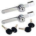 Sliding Glass Door Ratchet Lock with Chrome Finish - 2 Pack D75291