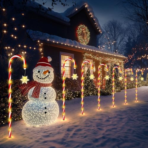 24 Pack Solar Candy Cane Lights with Remote T1200