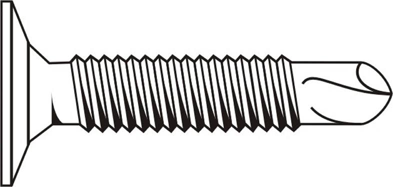 #10-24 x 1 1/2 Coarse Thread Self Drilling Screw Phillips Wafer Head Black Zinc Plated A11177