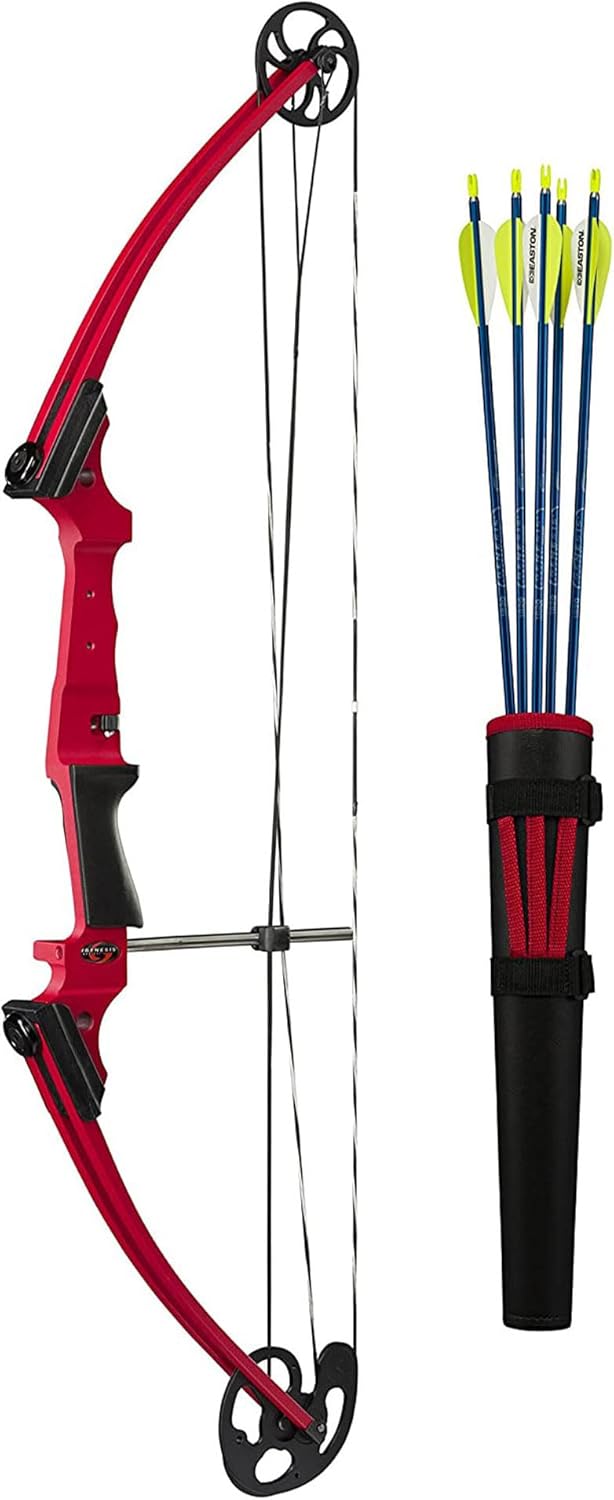 Red 4 Pack Adjustable Draw Length Compound Bow Z992180