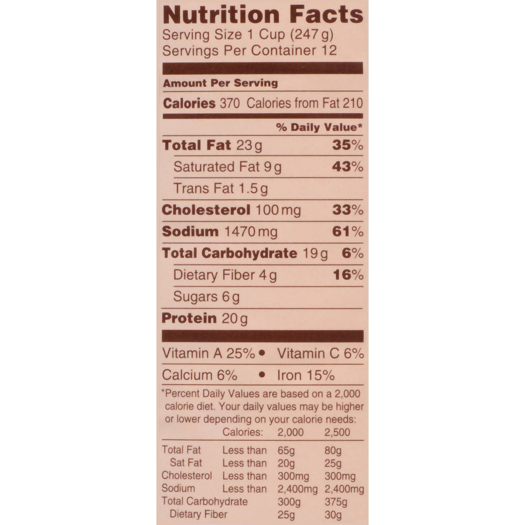 106 oz Chili Con Carne without Beans (6 pack) D314866