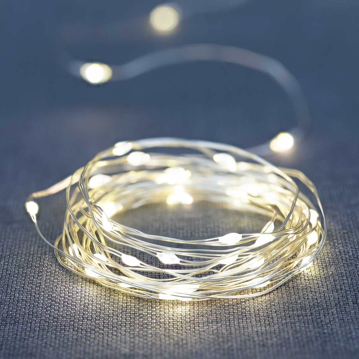 50-Count Warm White LED Wire Lights with 8 Lighting Modes I9063