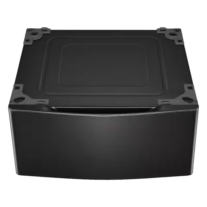 29 in. Laundry Pedestal with Storage Drawer in Black Steel B9816