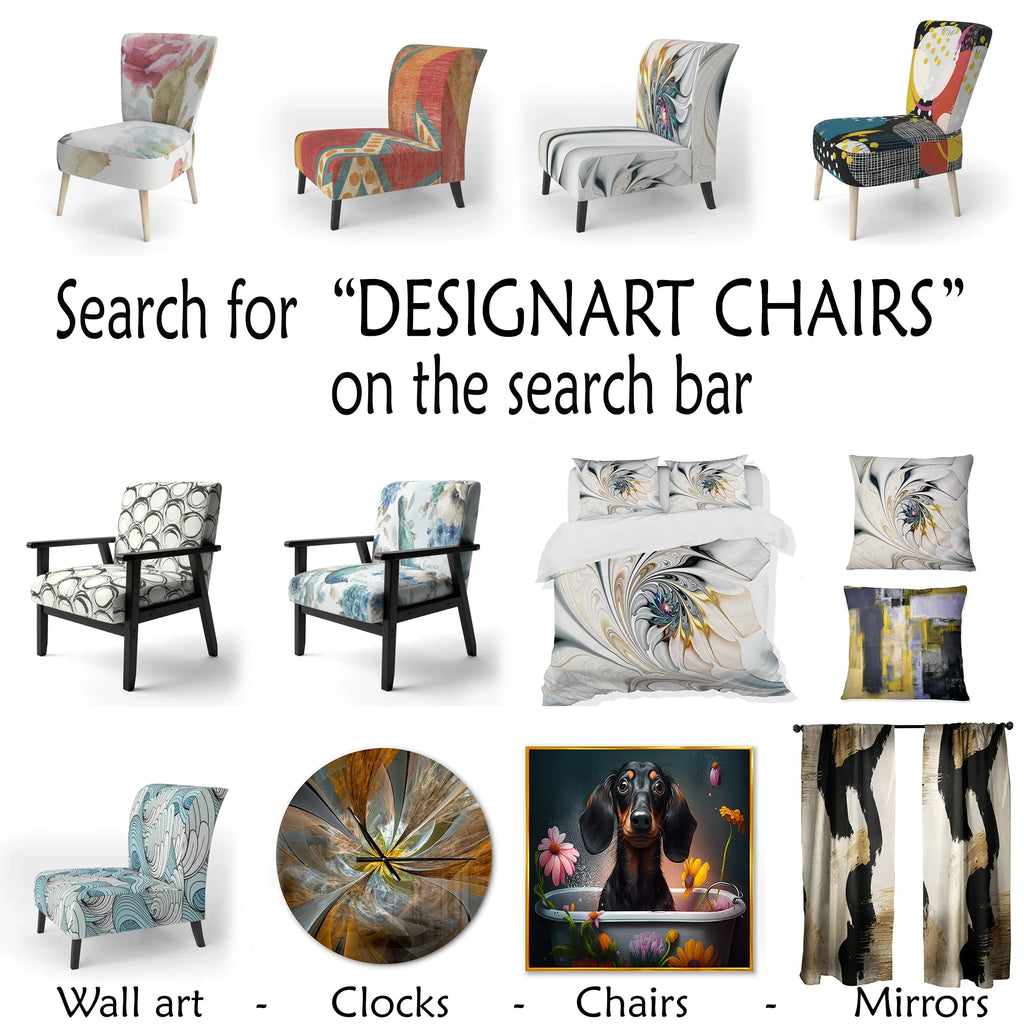 Pink and Blue Floral Striped Upholstered Accent Chair and Arm Chair P652