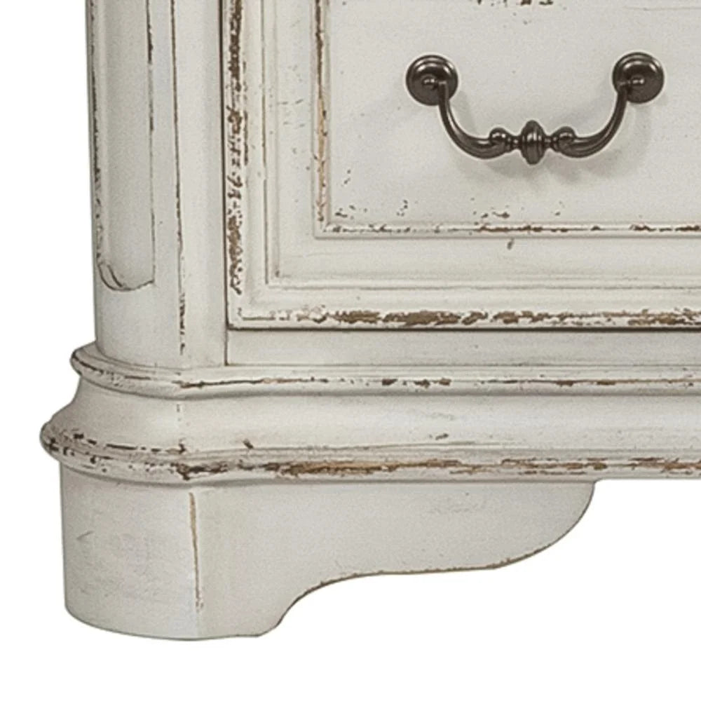 White Dresser & Mirror J2739