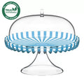 Cake Stand With Dome Turquoise X856452