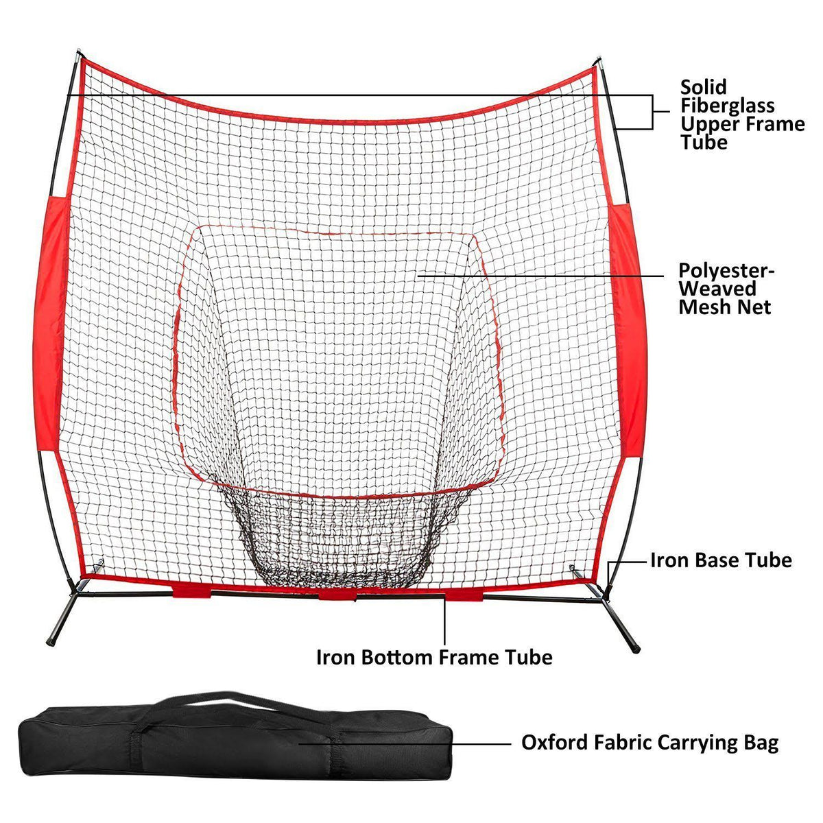 Baseball Softball Practice Training Net with Carrying Bag K2475