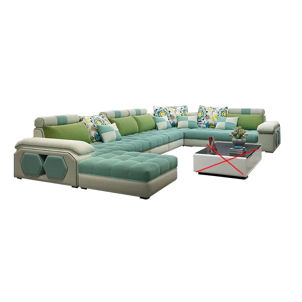 Fabric U Shape Sectional Sofa Set I9029