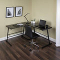 Black L-Shape Corner Computer Desk U531