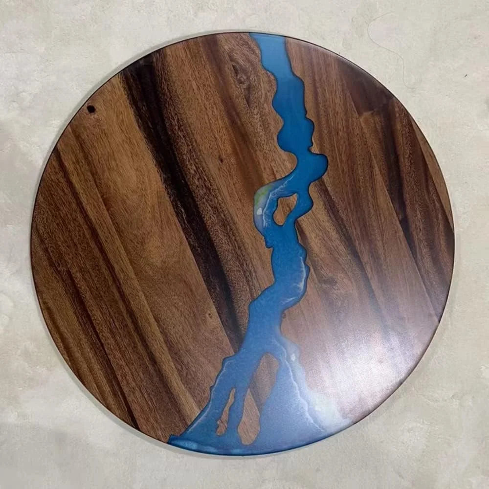 Round Teak Wood Resin Coffee Table L9230