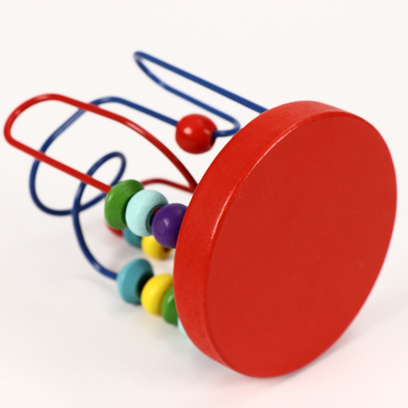 Wooden Colorful Bead Maze Toy Q33446
