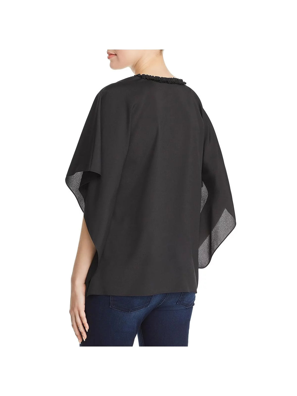 Sage V-Neck Ruffled Blouse B8814