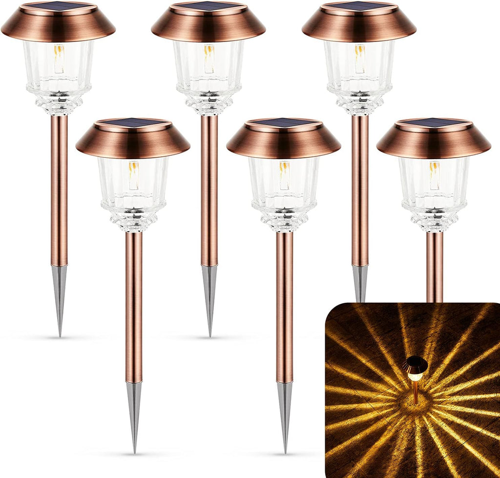 4 Pack Solar Pathway Lights Outdoor Waterproof IP65 Warm White LED P831