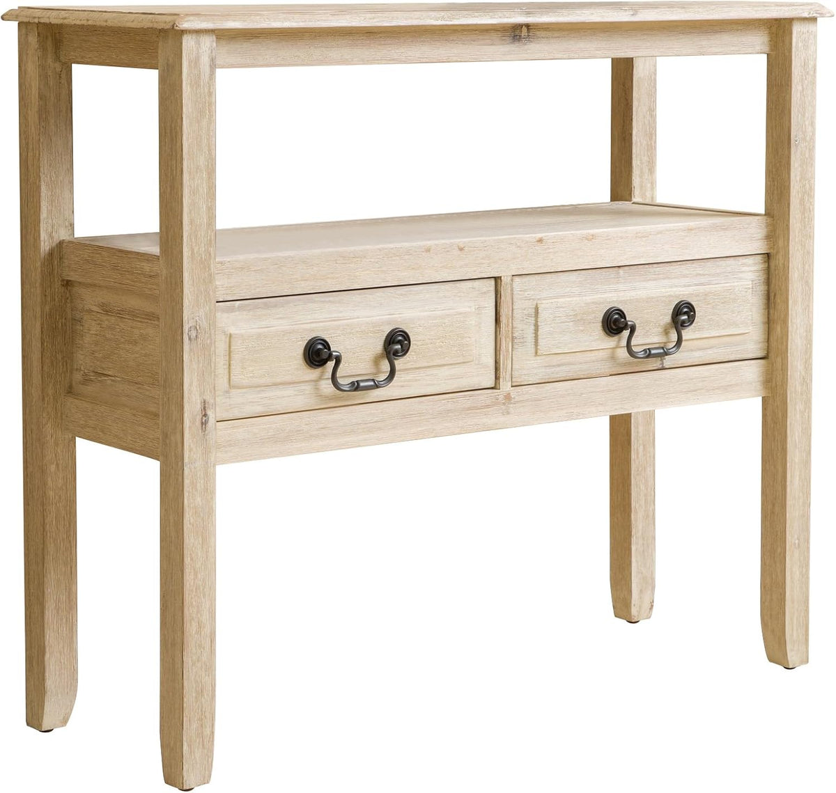 Brushed Morning Mist Acacia Wood Console Table D540