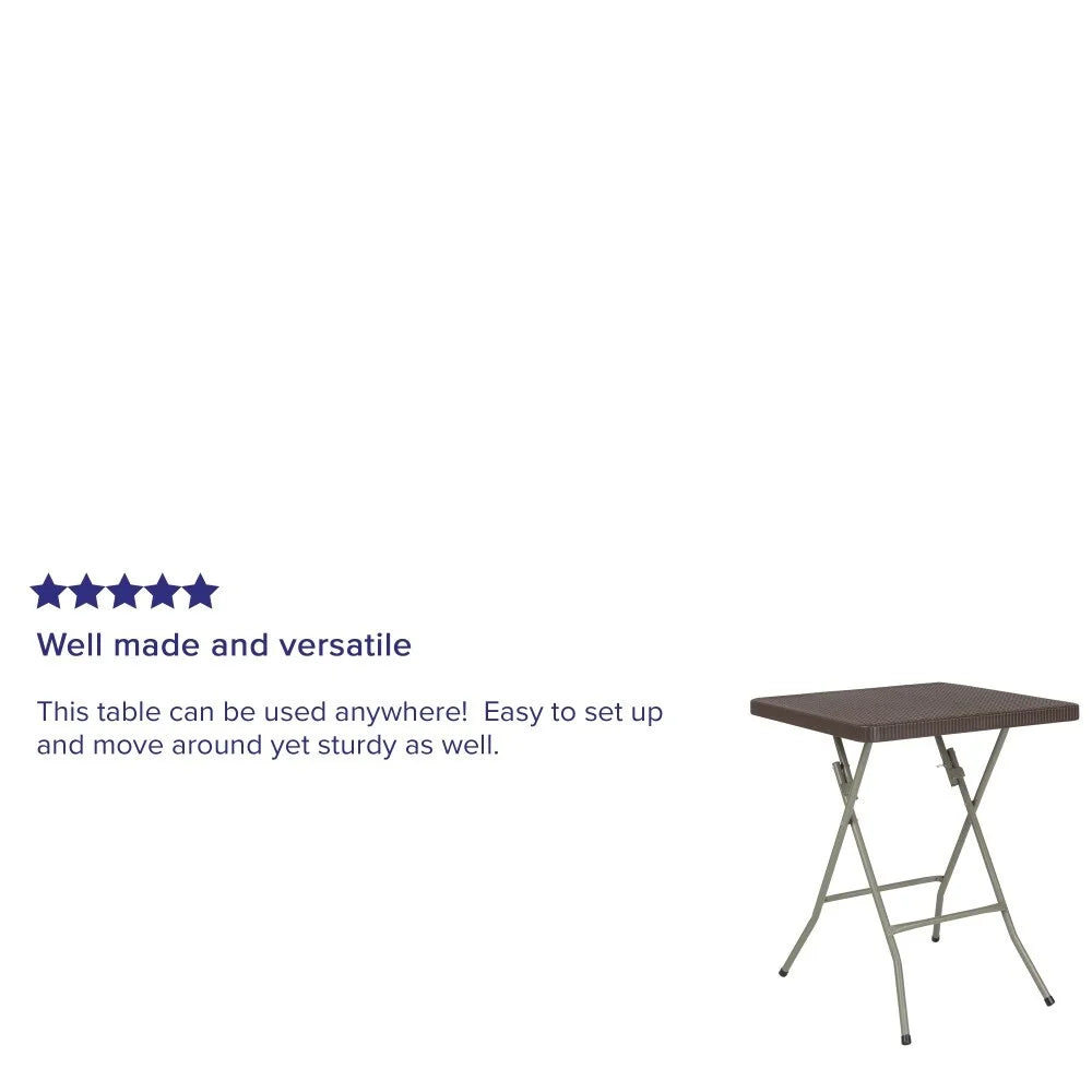 Square Rattan Plastic Folding Table N893