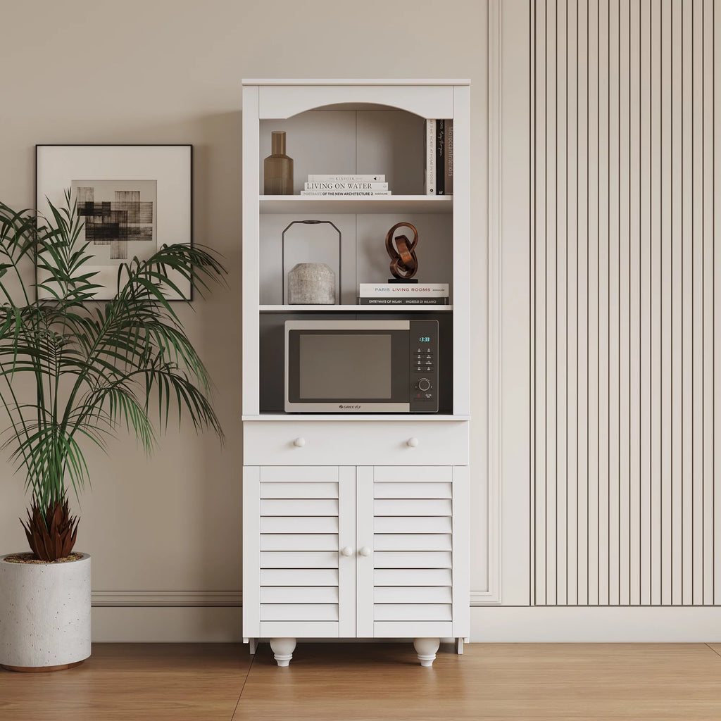 Tall Storage Cabinet with Hutch and 1 Drawer B676577