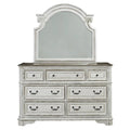 White Dresser & Mirror J2739