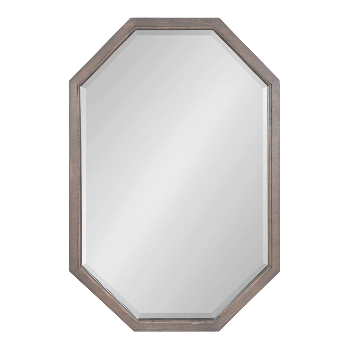 Octagon Wall Mirror, Gray 24x36 X714797