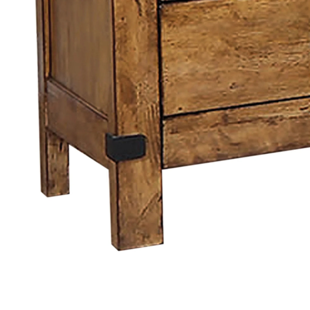 Wooden Nightstand With 3 Drawers Y567