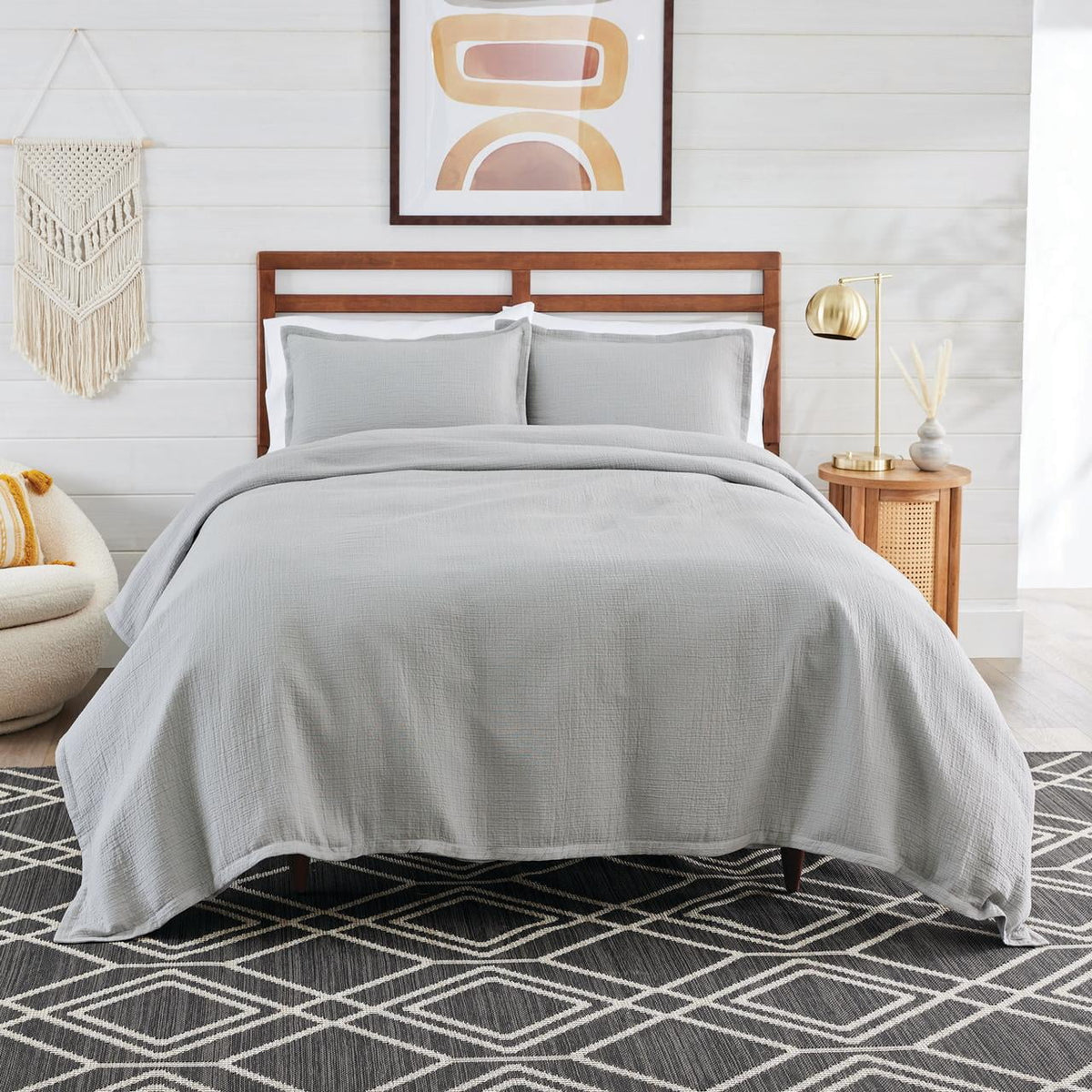 Sage Green Crinkled Gauze Duvet Set T2408