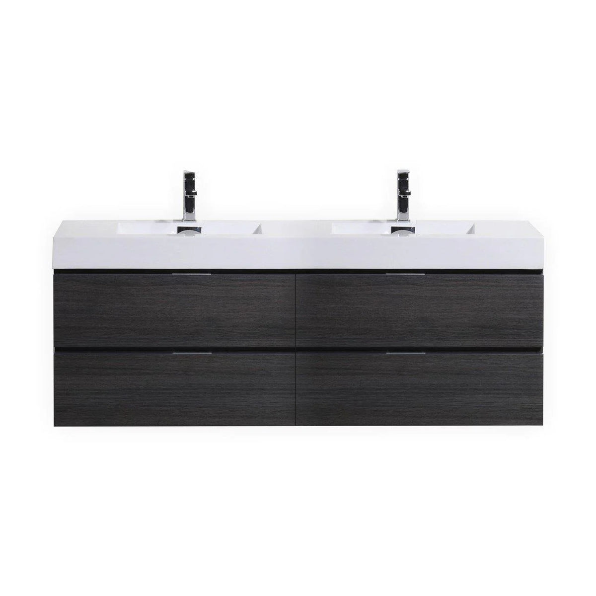 80 in. Double Sink Wall Mount Bathroom Vanity F56892