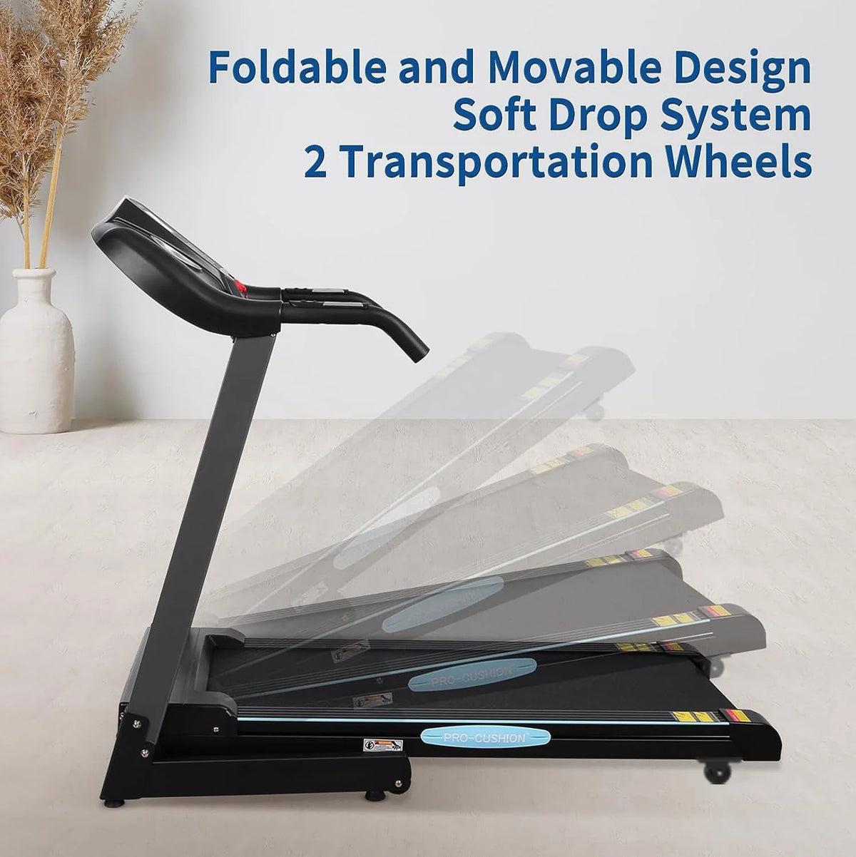 Folding Treadmill with 12-Level Automatic Incline E285