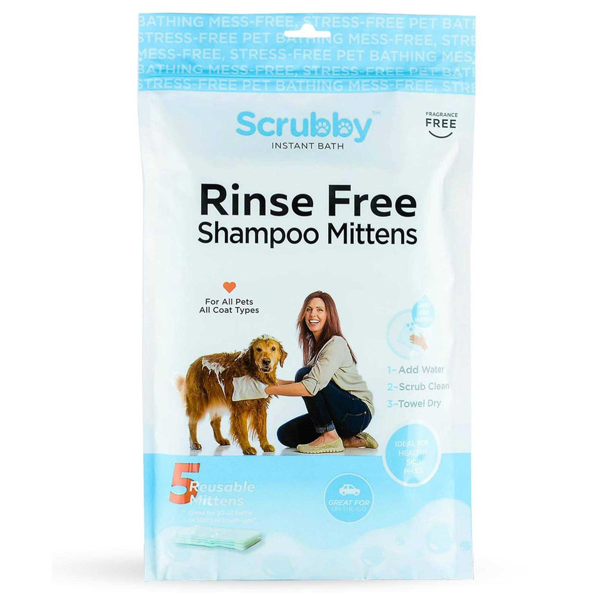 No Rinse Pet Bath Mittens Z70654