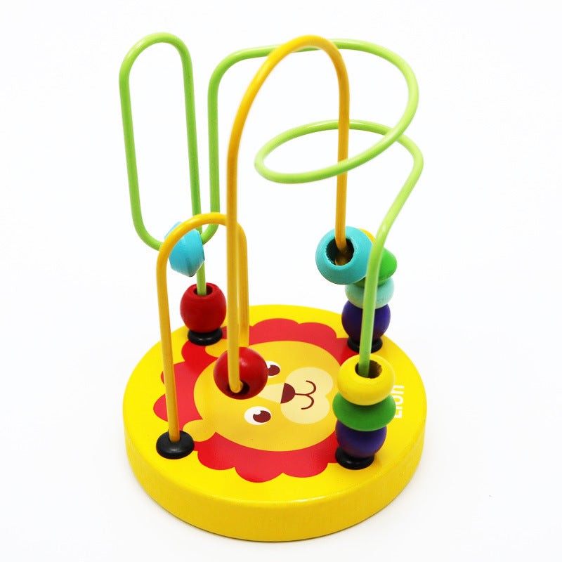 Wooden Colorful Bead Maze Toy Q33446