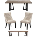 4 Piece Dining Table Side Chairs and Bench Set B901934