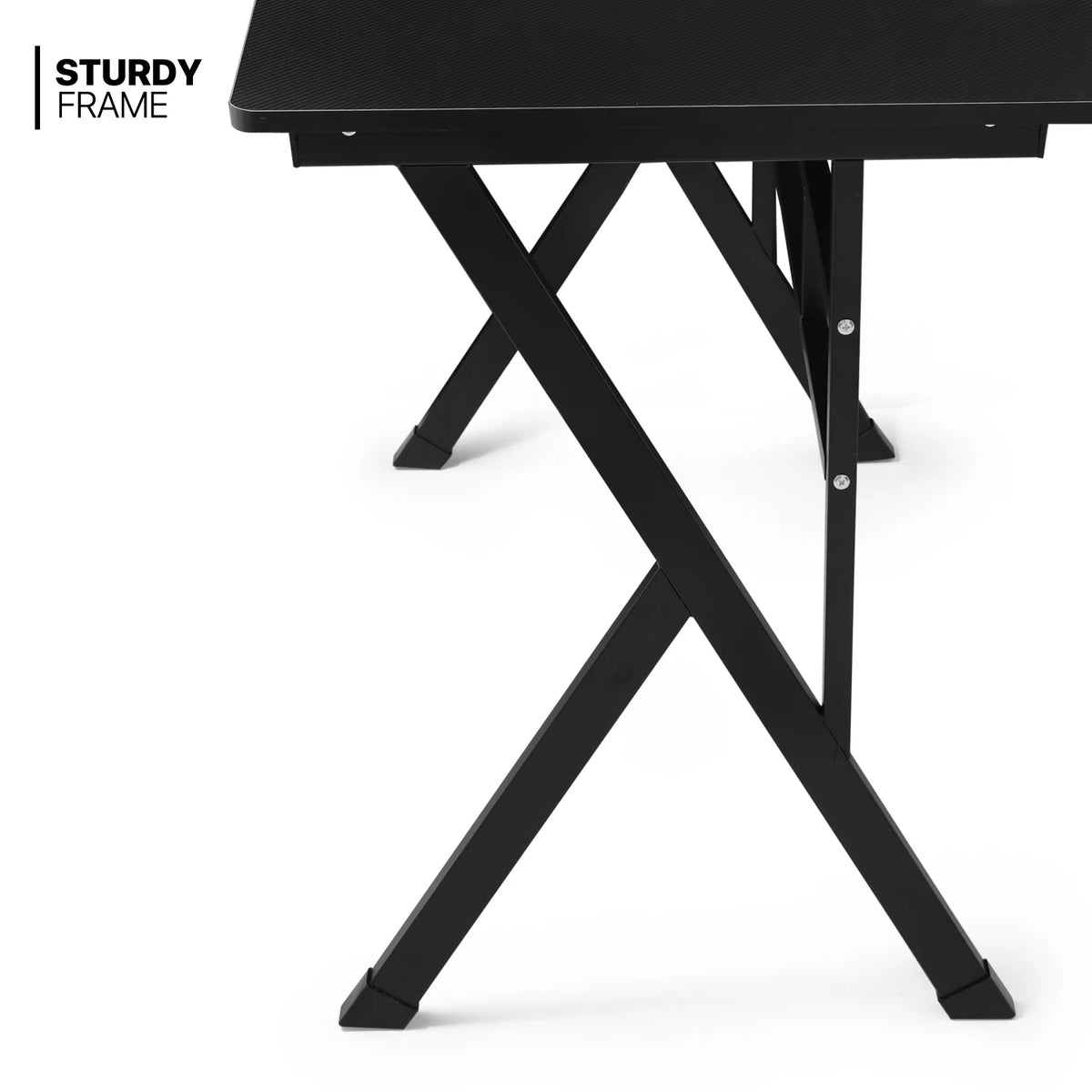Black Portable Computer Desk and Rolling Swivel Task Seat R61374