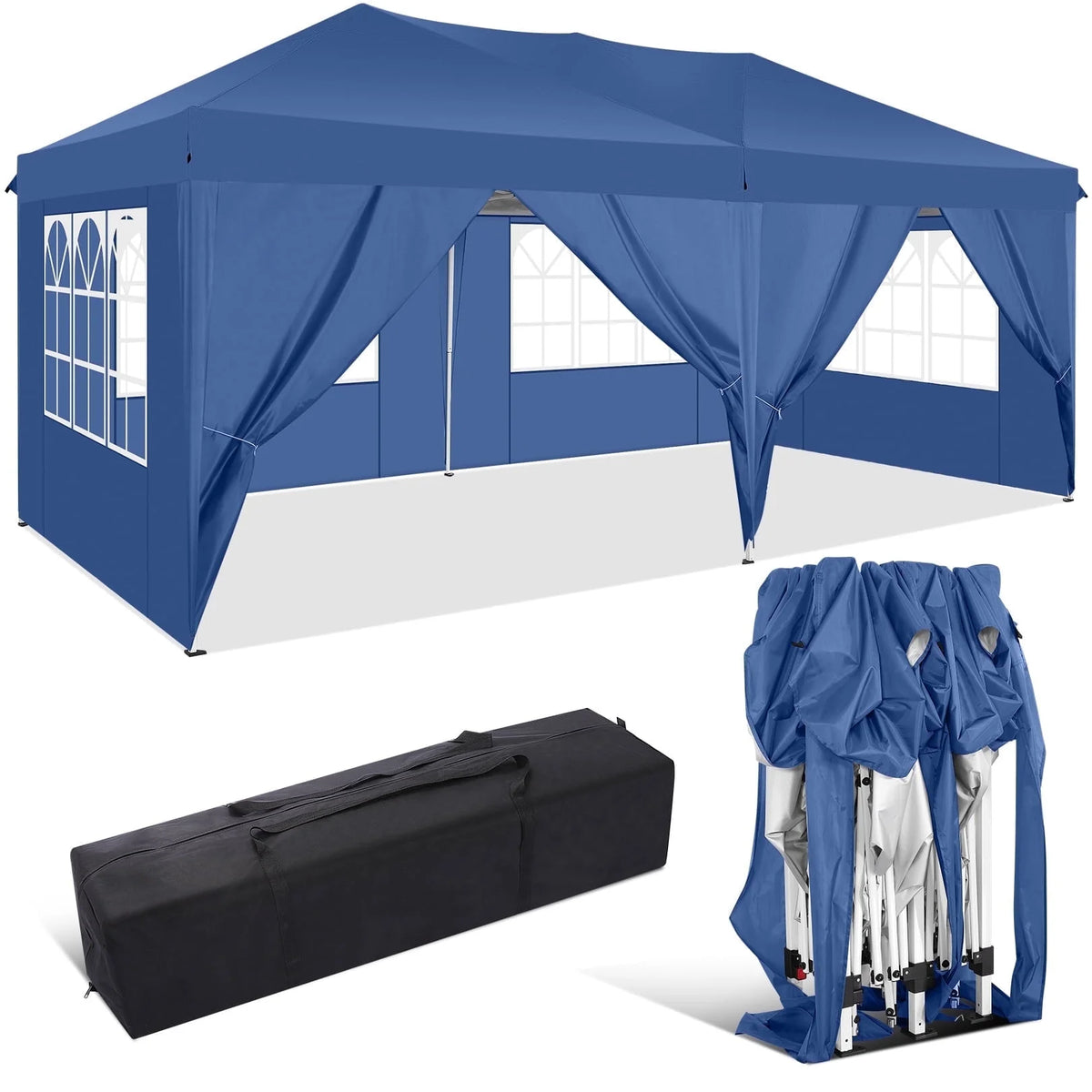 10' x 20' Pop Up Canopy Tent with Carrying Bag Q784973