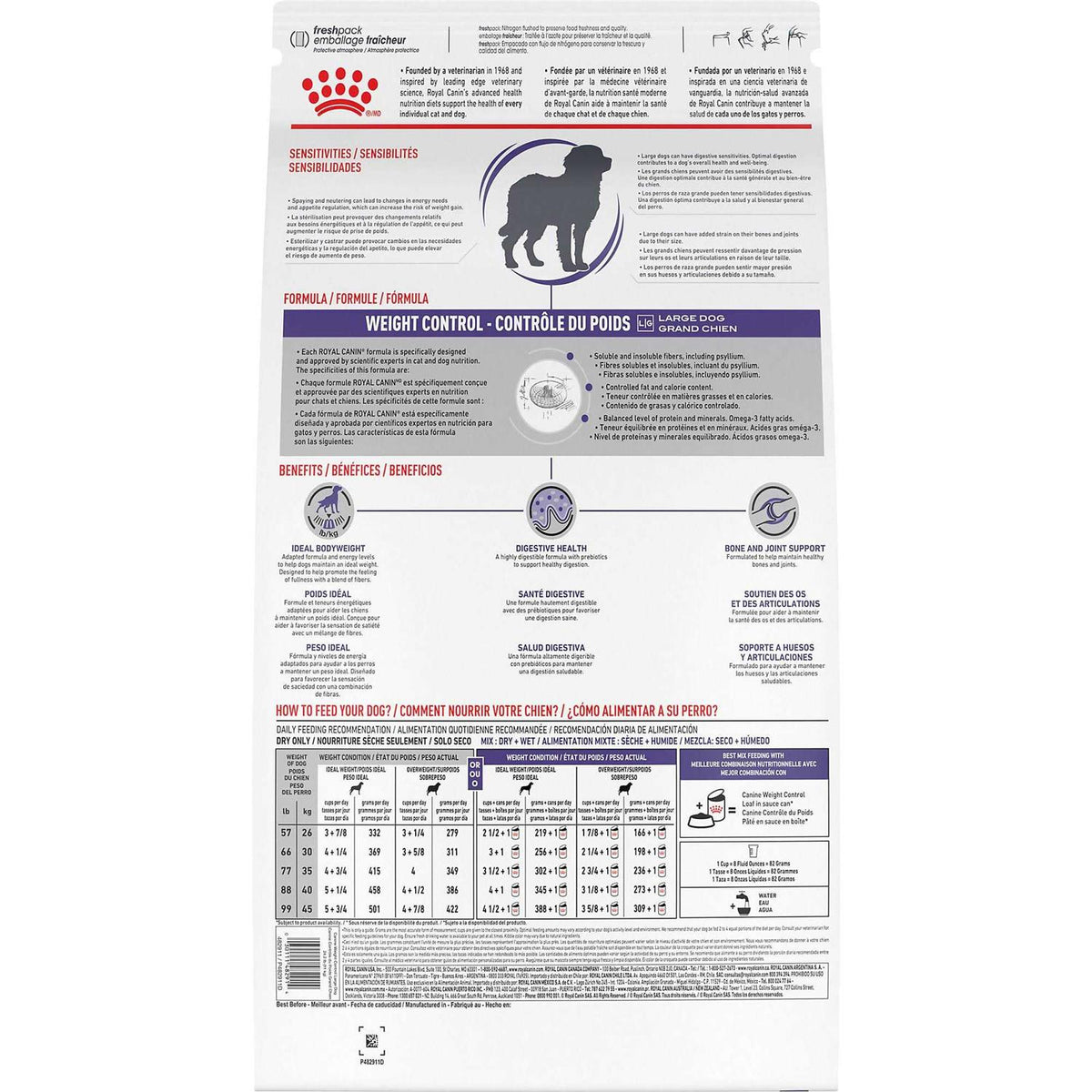 Weight Control Large Breed Dry Dog Food Z9253