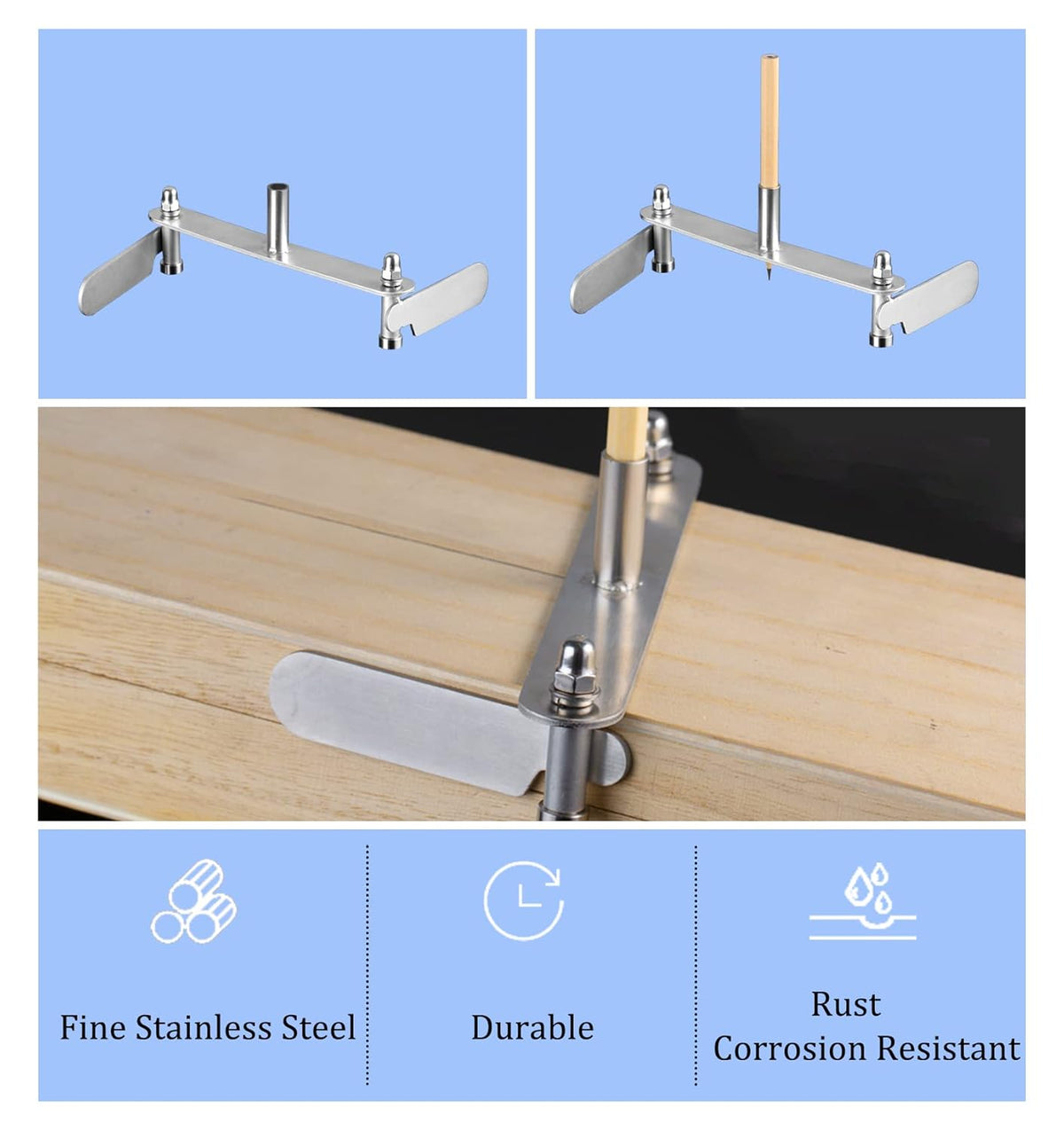 Center Line Scriber Marking Gauge Woodworking Tool Pack of 2 P3810