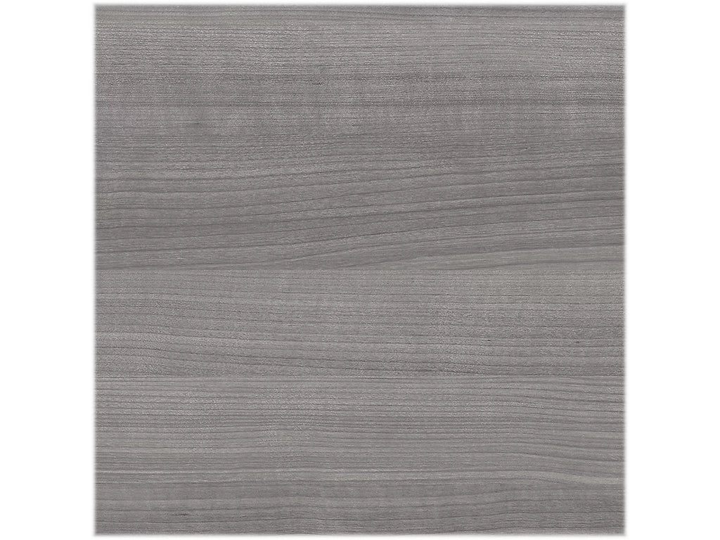 Gray Engineered Wood Office Desk with File Cabinet & Bookcase S28191