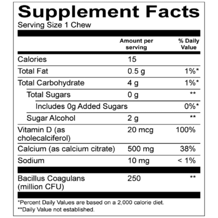 Capsules 1-Month Supply Iron Free Calcium Citrate Soft Chews W841212