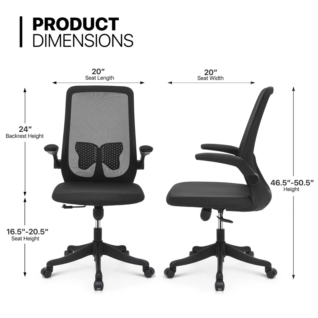 Black Portable Computer Desk and Rolling Swivel Task Seat R61374