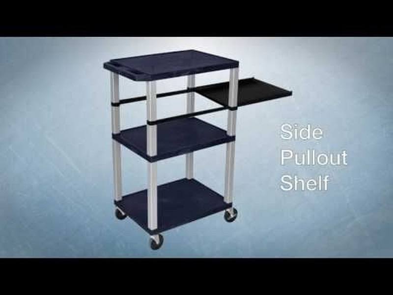 Black 2 Shelf AV Cart E97987