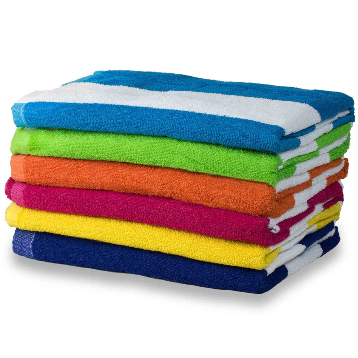 6 Piece 100% Cotton Beach Towel Set Z939