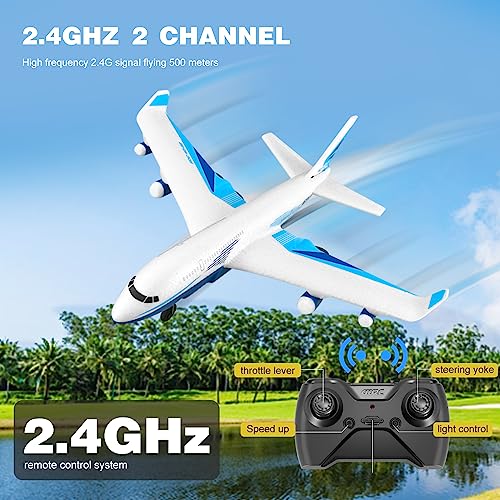 Remote Control Airplane with LED Light, 2 Battery O357