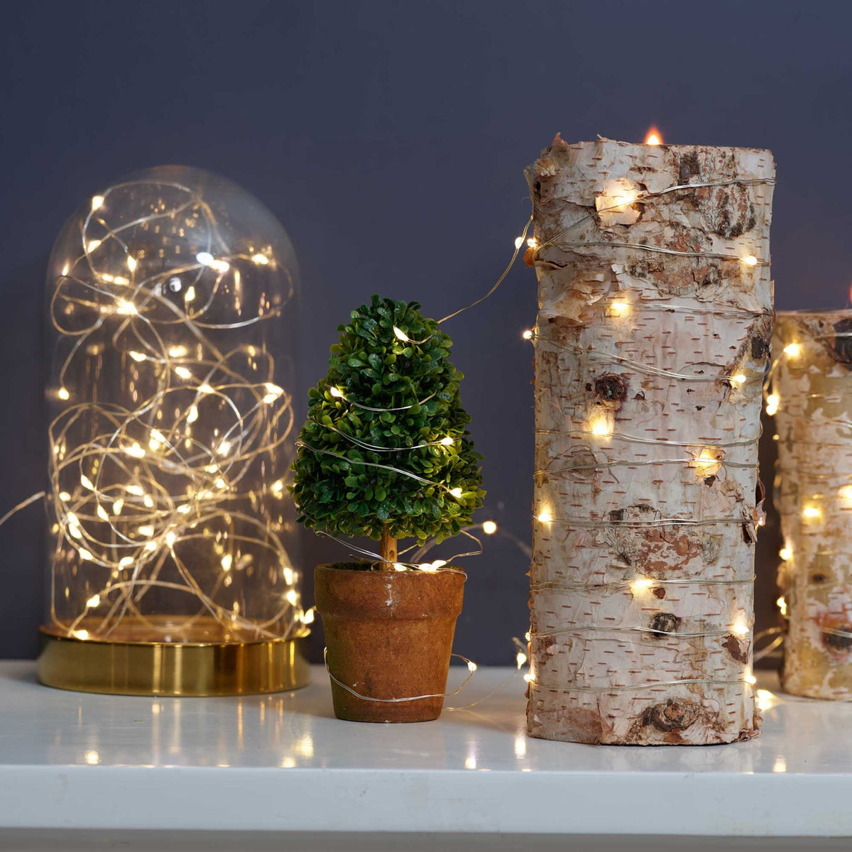 50-Count Warm White LED Wire Lights with 8 Lighting Modes I9063