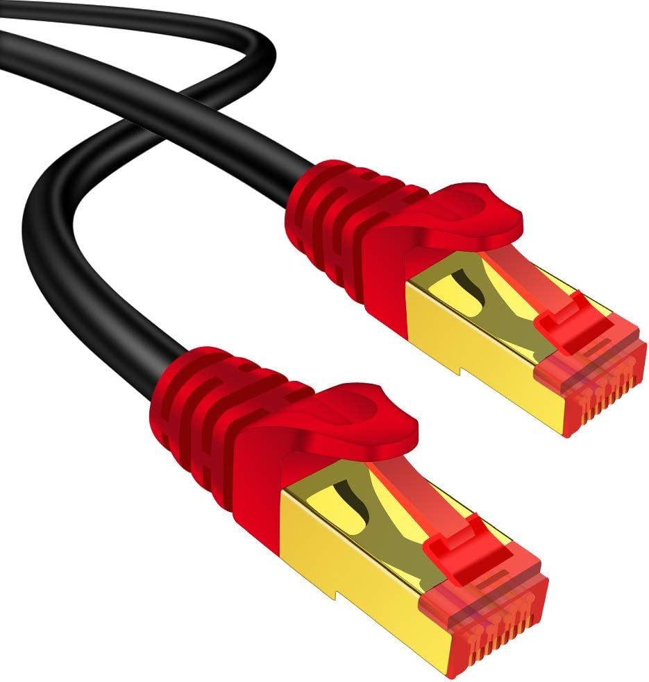 Outdoor Cat7 Ethernet Cable 250 ft 26AWG Heavy-Duty STP Waterproof Direct Burial Y393438