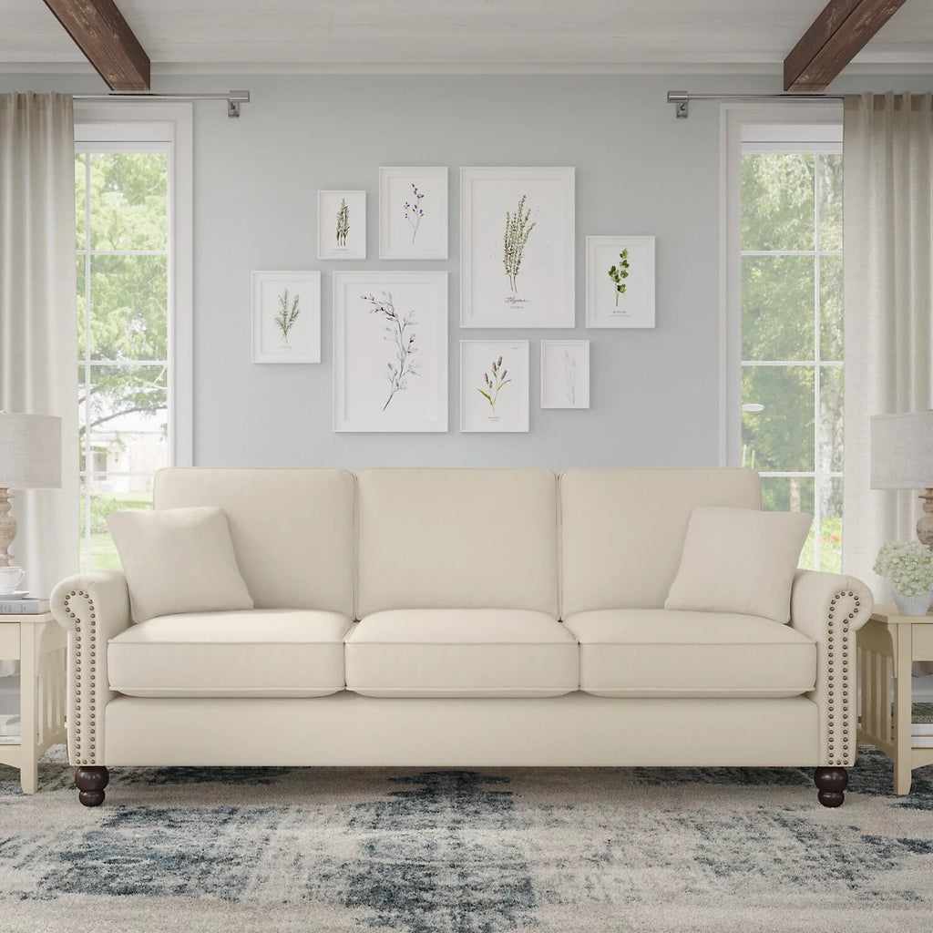 Cream Herringbone Fabric Sofa R954012