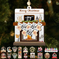 Christmas Ornament Family of 2 3 4 5 6 7 8 Wooden N7418